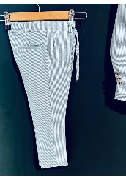 Erkek Çocuk Çizgili Takım Elbise ( 3 Parça) modelleri