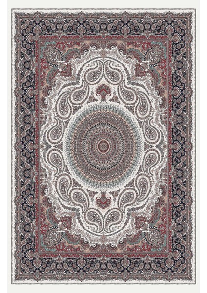 Kırmızı, Mavi ve Beyaz Vintage Modern Salon Halısı, Dokuma Taban Dekoratif Şönil Yıkanabilir Halı fiyatları