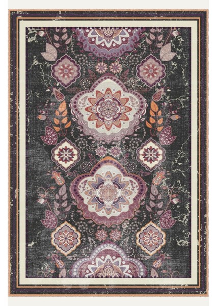 Soft Pastel Vintage Desenli Salon Halısı, Dokuma Taban Dekoratif Şönil Halı fiyatları