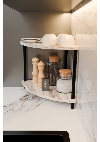 Çift Katlı Çevir Tak Kahve Köşesi Raf Çok Amaçlı Mutfak Standı Mutfak Rafı Tezgah Üstü Düzenleyici fiyatları