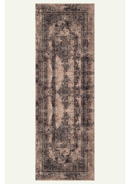 Vintage Halı Modern Motifli Kahverengi ve Antrasit Klasik Desenli Dijital Şönil Halı indirimleri