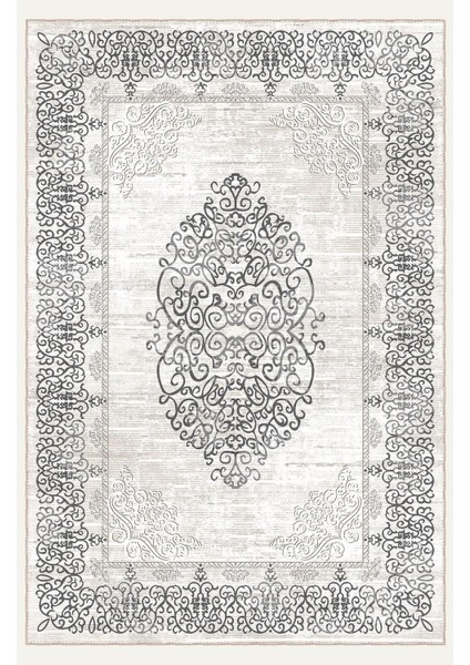 Vintage Halı Modern Motifli Gri Göbekli Kilim Desenli Dijital Şönil Halı fiyatları