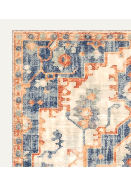Geometrik Desenli Modern Vintage Desenli Bej Renkli Salon Halısı, Dokuma Taban Dekoratif Şönil Halı modelleri