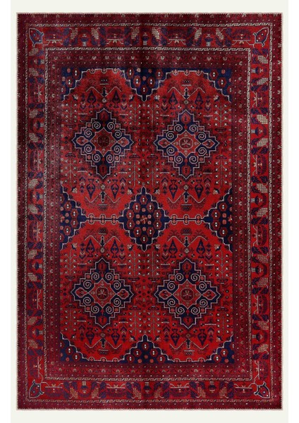 Afgan Bordo Vintage Desenli Salon Halısı, Dokuma Taban Dekoratif Şönil Halı fiyatları