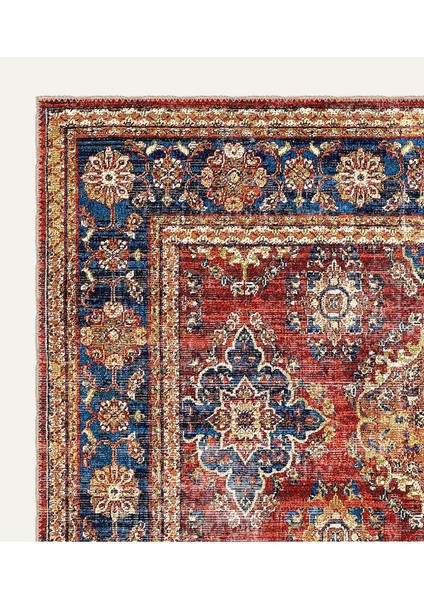 Soft Pastel Vintage Desenli Salon Halısı, Dokuma Taban Dekoratif Şönil Halı modelleri