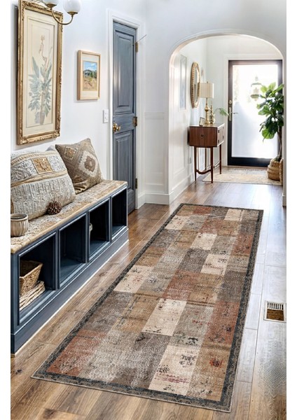 Soft Pastel Vintage Desenli Salon Halısı, Dokuma Taban Dekoratif Şönil Halı fırsatları