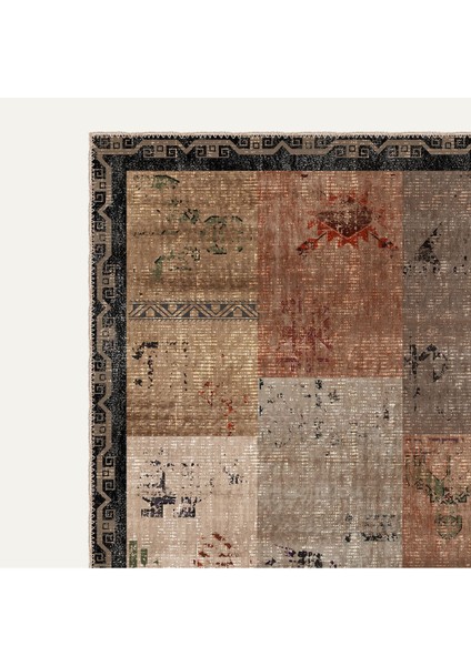 Vintage Halı Modern Motifli Kahverengi Klasik Kilim Desenli Dijital Şönil Halı modelleri