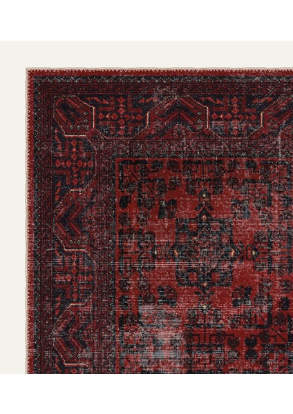 Soft Pastel Vintage Desenli Salon Halısı, Dokuma Taban Dekoratif Şönil Halı