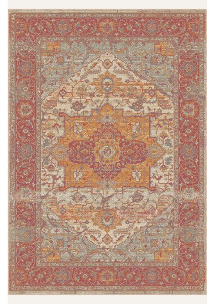 Vintage Desenli Bej Renkli Salon Halısı, Dokuma Taban Dekoratif Şönil Halı fiyatları