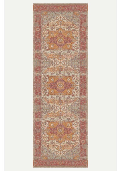 Vintage Desenli Bej Renkli Salon Halısı, Dokuma Taban Dekoratif Şönil Halı indirimleri