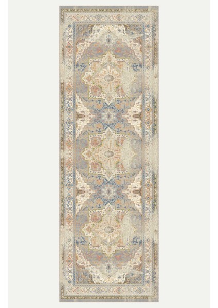 Soft Pastel Vintage Desenli Salon Halısı, Dokuma Taban Dekoratif Şönil Halı indirimleri