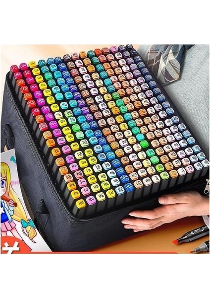 Haitun Hywell Çift Uçlu 60 Renk Marker Kalem - Çok Renkli (Yurt Dışından)