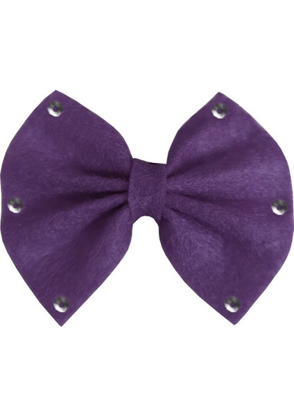 Pullu Keçe Kedi Köpek Tokası Mor 4.5-5.5 cm ( 2 Adet ) - 299674-1453