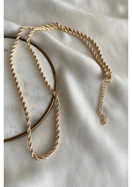 Ince Burgu Zincir Altın Kaplama Kolye 50 cm fiyatları