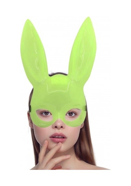 Karanlıkta Yanan Glow Floresan Tavşan Maskesi