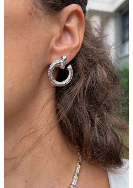 Gümüş Rengi Tiff Tasarım Model Küpe