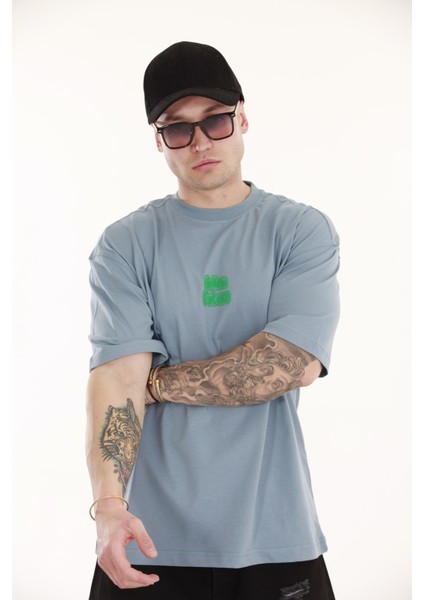 Bisiklet Yaka Oversize Erkek T-Shirt