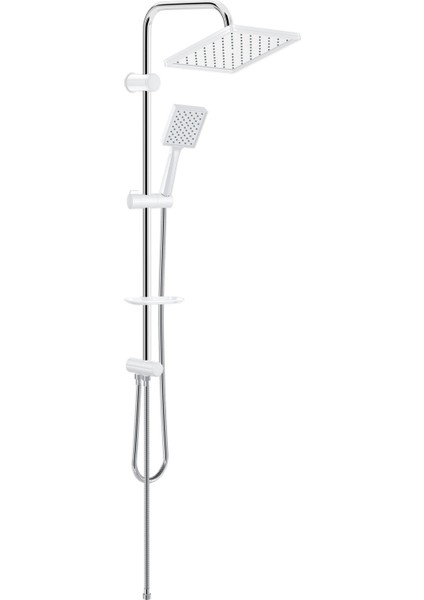 Beyaz Queen Yağmur Duş Seti (VS-2206)