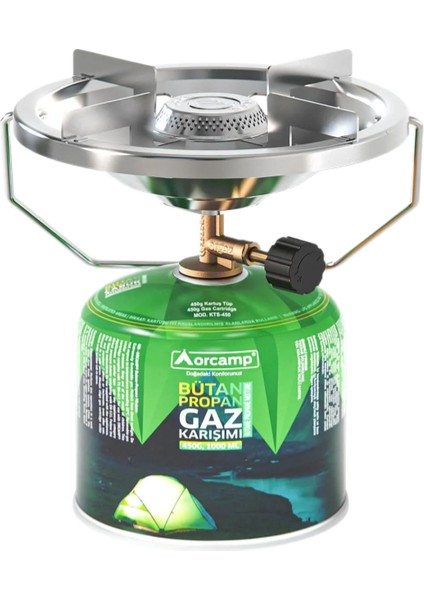Akıllıelma-Orcamp Ocak Seti Siboplu Kamp + 450GR Tüp K-500-450 3687