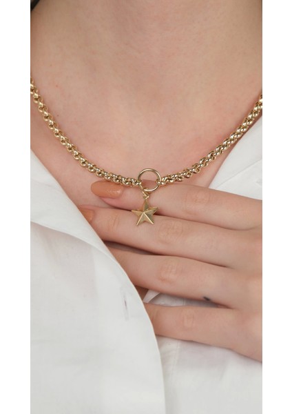 14 Ayar Altın Yıldızlı Zincir Kolye fiyatları