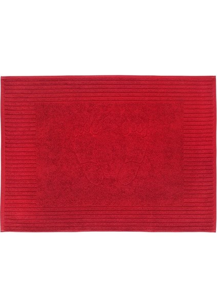 Ayak Havlusu 50X70 Ayak Izli Bordo