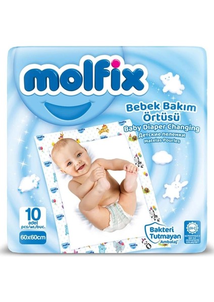 Nessiworld Molfix Bebek Bakım Örtüsü 60X60 10 Adet