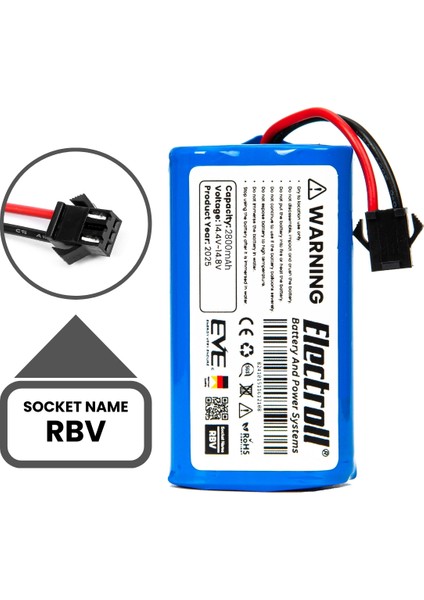 Anker Eufy Robovac 11S Batarya (Yüksek Kapasite) Naccon 14.4V 2800MAH Akıllı Robot Süpürge Pili