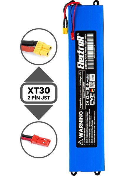 Volta Vt1 Batarya (Ultra Yüksek Kapsite) 36V 12.800 Mah Elektrikli Scooter Bataryası