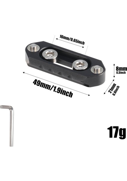 Nato Slider 4.9cm Evrensel Kamera Tavşan Kafesi Slayt Yuvası Taşıma Sapı Hızlı Çıkarma Nato Kamera Ray Kaydırıcısı (Yurt Dışından)