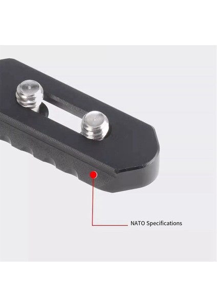 Nato Slider 4.9cm Evrensel Kamera Tavşan Kafesi Slayt Yuvası Taşıma Sapı Hızlı Çıkarma Nato Kamera Ray Kaydırıcısı (Yurt Dışından)