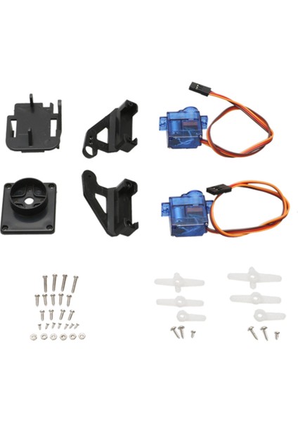 1 Takım Çift Akslı Servo Gimbal Titreşim Önleyici Kamera Platform Montajlı Ptz Pan/tilt ile Fpv Drone Montajı Için 2 Adet 9g Servo (Yurt Dışından)