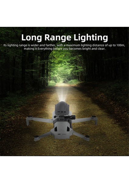 Sunnylıfe Mini 4 Pro/air 3 Arama Işığı Patlama Işığı Iha Çok Işlevli Evrensel Yükseltme Modeli Gece Uçuşu Çekim Işıkları (Yurt Dışından)