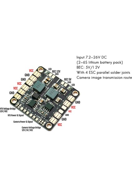 Fpv QAV250 ZMR250 Multicopter Quadcopter Için Bec 5V ve 12V ile Mini Güç Hub Güç Dağıtım Kartı Pdb (Yurt Dışından) fiyatları