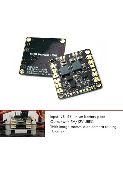 Fpv QAV250 ZMR250 Multicopter Quadcopter Için Bec 5V ve 12V ile Mini Güç Hub Güç Dağıtım Kartı Pdb (Yurt Dışından) indirimleri