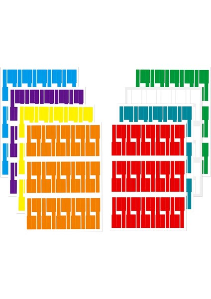 480 Adet Kablo Etiketleri Renkli Su Geçirmez Kablo Etiketleri Çıkartmalar Yırtılmaya Dayanıklı Esnek Çalışmalar Kablo Tanımlama Etiketleri (Yurt Dışından)