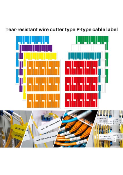 480 Adet Kablo Etiketleri Renkli Su Geçirmez Kablo Etiketleri Çıkartmalar Yırtılmaya Dayanıklı Esnek Çalışmalar Kablo Tanımlama Etiketleri (Yurt Dışından) fırsatları