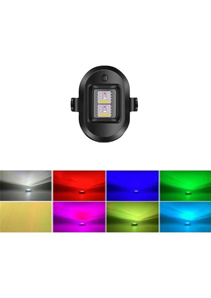 Adet Evrensel Flaşlı Uyarı Işığı USB Şarj Edilebilir LED Acil Durum Işıkları Drone Gece Flaş Lambası Motosiklet (Yurt Dışından)