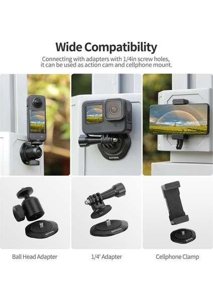 Sunnylıfe Osmo Pocket3 INSTA360 Go3 Metal Taban Genişletme Adaptörü Direksiyon Çok Işlevli Kullanışlı Tutucu (Yurt Dışından)