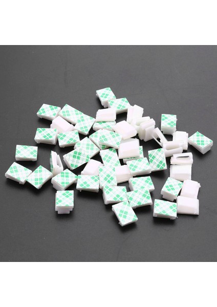 Kendinden Yapışkanlı Tel Paketi Tutucu Kravat Montaj Klipsi, 7 mm Genişlik, 50 Parça (Yurt Dışından)