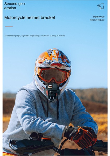 Kafaya Monte Kask Kamera Motosiklet Gopro Hero 11 10 9 8 Djı INSTA360 Bir X3 X2 Kask Telefon Montajı (Yurt Dışından)