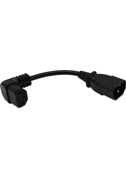 18 cm Iec 320 90 Derece C13 3 Pin Dişi C14 3 Pin Erkek Pdu Bilgisayar LED Hdtv Monitör ve Tarayıcı Için Güç Kaynağı Uzatma Kablosu (Yurt Dışından)