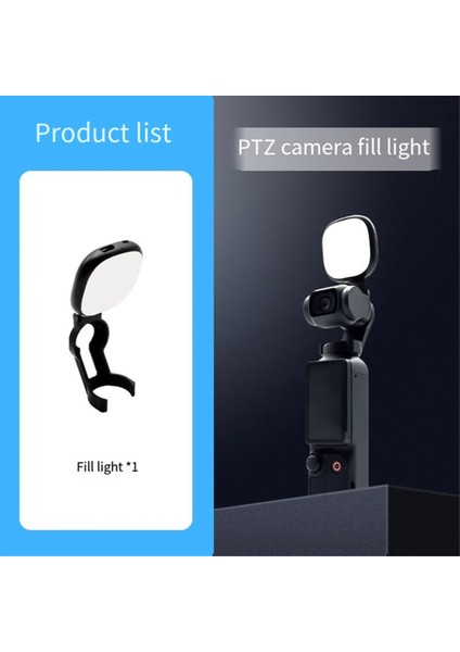 Pocket3 Ayarlanabilir LED Dolgu Işığı Lambası + Djı Osmo Pocket 1 2 3(B) Için Braket Kelepçe Adaptörü (Yurt Dışından)