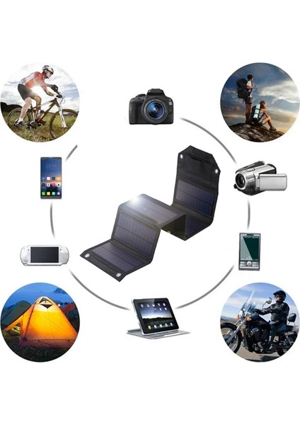 Katlı 12W Katlanabilir Güneş Paneli Taşınabilir Güneş Panelleri Şarj Cihazı USB 5V Dc Güç Güneş Paneli Mobil Güç Kaynağı (Yurt Dışından) fırsatları