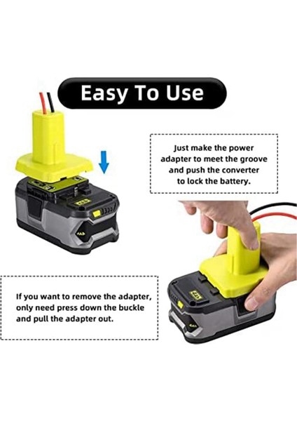 Ryobi 18V ve Mk M18 18V Pil Için Güç Çarkı Adaptörü, Sigorta ve Kablo Terminalleri, Güç Konektörü 14 Ölçer Robotik (Yurt Dışından)