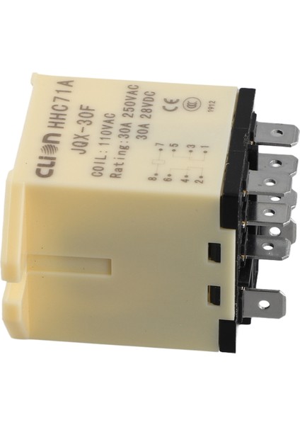 Clion 1 Adet HHC71A JQX-30F 110VAC Röle Dpdt Için 110VAC 30A 8pin (Yurt Dışından)