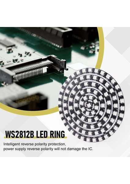 WS2812 SK6812 Yarıçapı 110MM LED Halka 5050 DC5V Dıy LED Halka Dahili Rgb Adreslenebilir LED Halka 93 Bit Led'ler (Yurt Dışından)