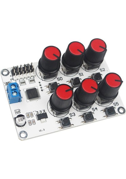 Hıwonder 6 Yollu Döner Düğme Servo Sürücü Kontrol Kartı Aşırı Akım Koruması Servo Test Cihazı Arduino Dıy Robot Kol Parçası Için (Yurt Dışından)