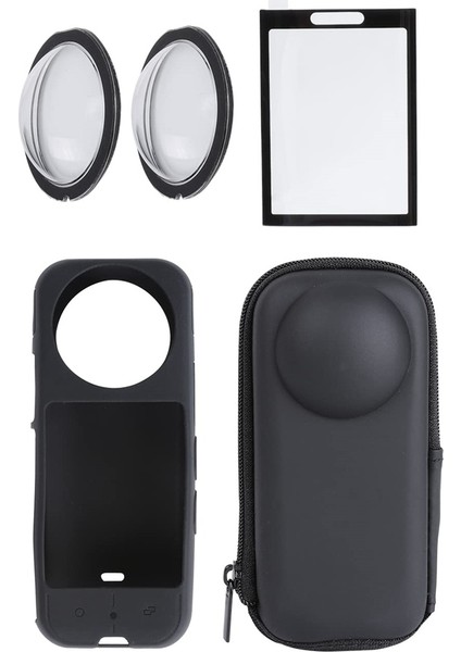 INSTA360 X3 Kamera Koruyucu Aksesuar Seti, Lens Koruyucu/silikon Koruyucu Kapak/ekran Koruyucular/kamera Kılıfı Için (Yurt Dışından)