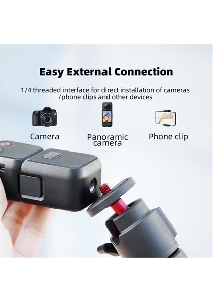 Osmo Pocket 3 El Tipi Gimbal Telefon Sabitleyici Tutucu Stand Tabanı Için Alüminyum Taşınabilir Uzatılabilir Selfie Çubuğu Tripod (Yurt Dışından)