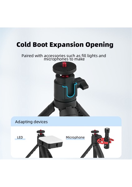 Osmo Pocket 3 El Tipi Gimbal Telefon Sabitleyici Tutucu Stand Tabanı Için Alüminyum Taşınabilir Uzatılabilir Selfie Çubuğu Tripod (Yurt Dışından)